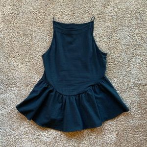 Urban Outfitters High Neck Peplum Tank